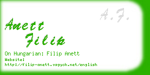 anett filip business card